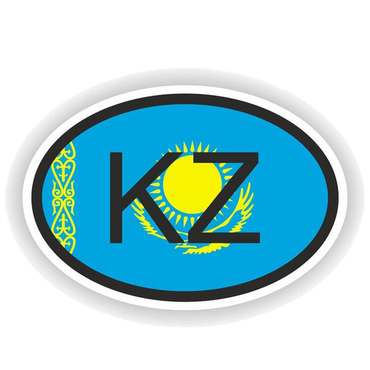 13.5CM*9.2CM Creative  KAZAKHSTAN KZ Country Code Decal Accessories Car Sticker 6-0344