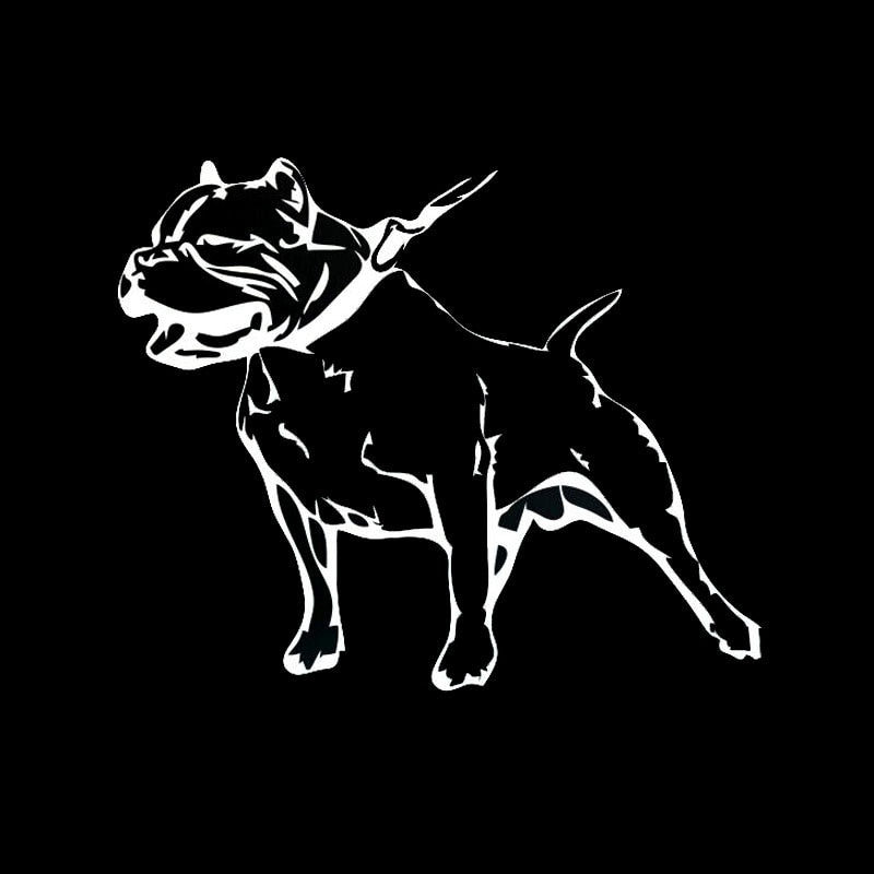 New Brand 14.6*12.1CM American Bully Lovely Pet Dog Decoration Vinyl Rear Windshield Car Stickers Black/Silver C6-1918