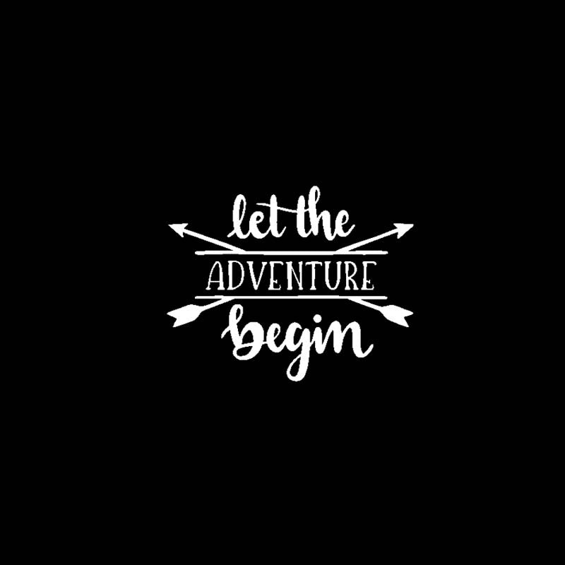 New Hot 17.8CM*14.2CM Let The Adventure Begin Vinyl Black Silver Motorcycle Car Sticker Decals C13-000420