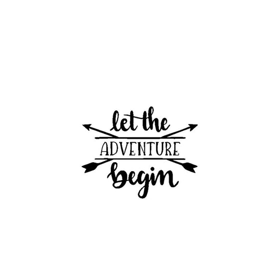 New Hot 17.8CM*14.2CM Let The Adventure Begin Vinyl Black Silver Motorcycle Car Sticker Decals C13-000420