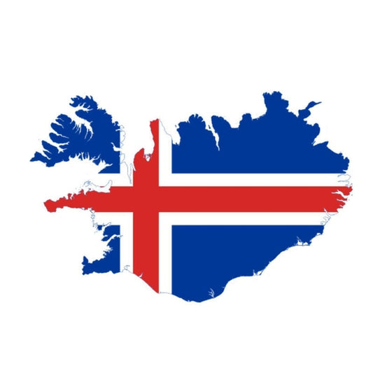 14.3CM*9.3CM Car Styling Iceland Map Car Sticker  Flag Decal 6-0843