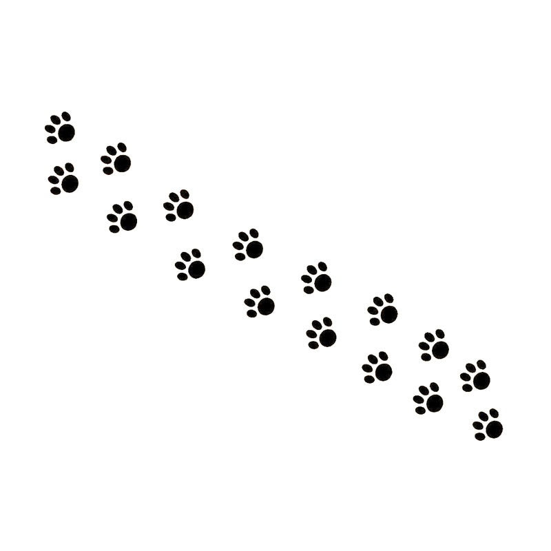 New Fashion 15.5cm*2.5cm Beautiful Animal Cat Paw Prints Vinyl Decal Car Sticker Black/Silver S6-3814