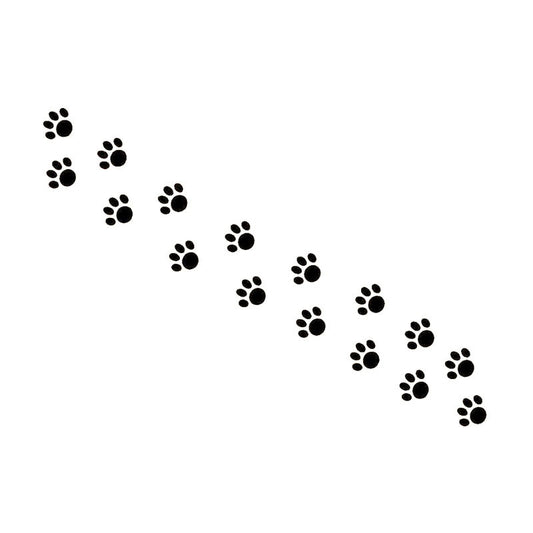 New Fashion 15.5cm*2.5cm Beautiful Animal Cat Paw Prints Vinyl Decal Car Sticker Black/Silver S6-3814