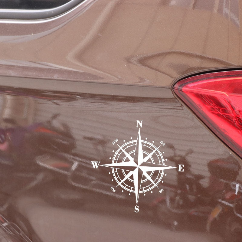 15cm*15cm Art Design Vinyl NSWE Compass Car Stickers Decals Black/Silver S6-3505