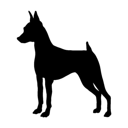 New Fashion 11.2*12.7CM Miniature Pinscher Dog Classic Cartoon Stickers  Car Windshield Decals Decorative Accessories C6-0575