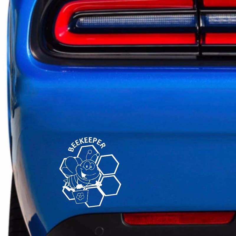 High-quality 15.2CM*17.7CM Beekeeper Bees Beekeeping Vinyl Decal Car Sticker Truck Farmer Cute Black/Silver C19-0076