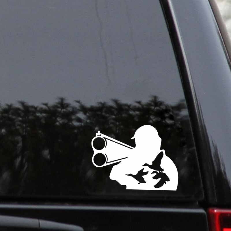 New Fashion 15.5cm*11.5cm Hunter Wild Duck Hunting Car Decals Vinyl Stickers  Car-Styling Black/Silver S6-2691