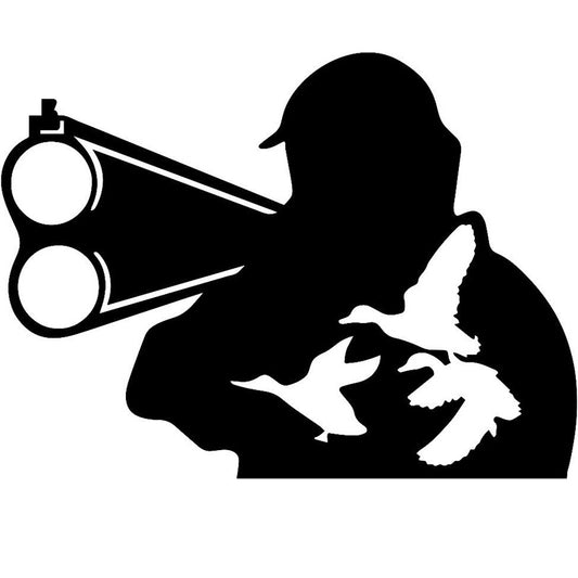 New Fashion 15.5cm*11.5cm Hunter Wild Duck Hunting Car Decals Vinyl Stickers  Car-Styling Black/Silver S6-2691