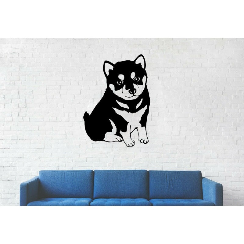 Fashion 43.3CM*60CM Funny Animal Dog Husky Puppy Wall Stickers Art Decal PVC Decor W3-085