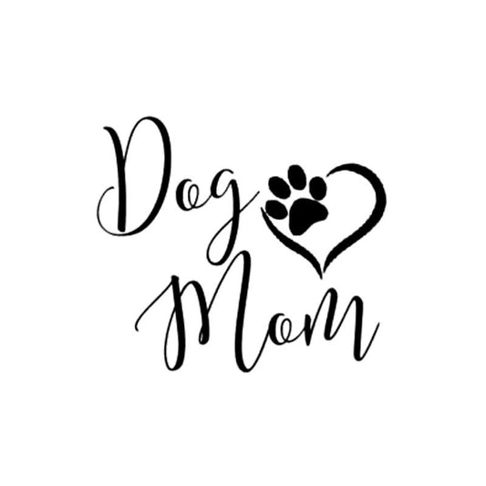 New Brand 12.7CM*11.2CM Dog Mom Sweet Footprints Vinyl Car Sticker Decals Black/Silver C10-00420
