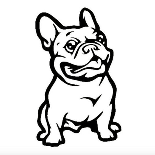 Hot 8*13CM Funny French Bulldog Car Styling Stickers Lovely Classic Animal Decorative Window Decals C6-0958