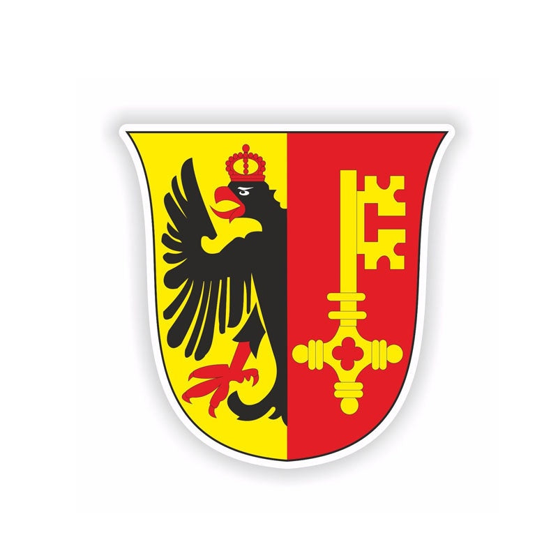 11.5CM*11.7CM Styling Geneva Switzerland Coat Of Arms  Decal Car Sticker Accessories 6-1945
