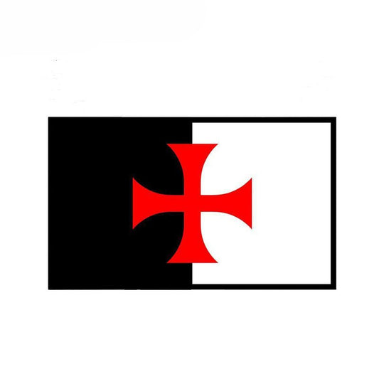 13.7CM*8.2CM Car Accessories Cross Templar Knights Shield Decal  Car Sticker 6-2079
