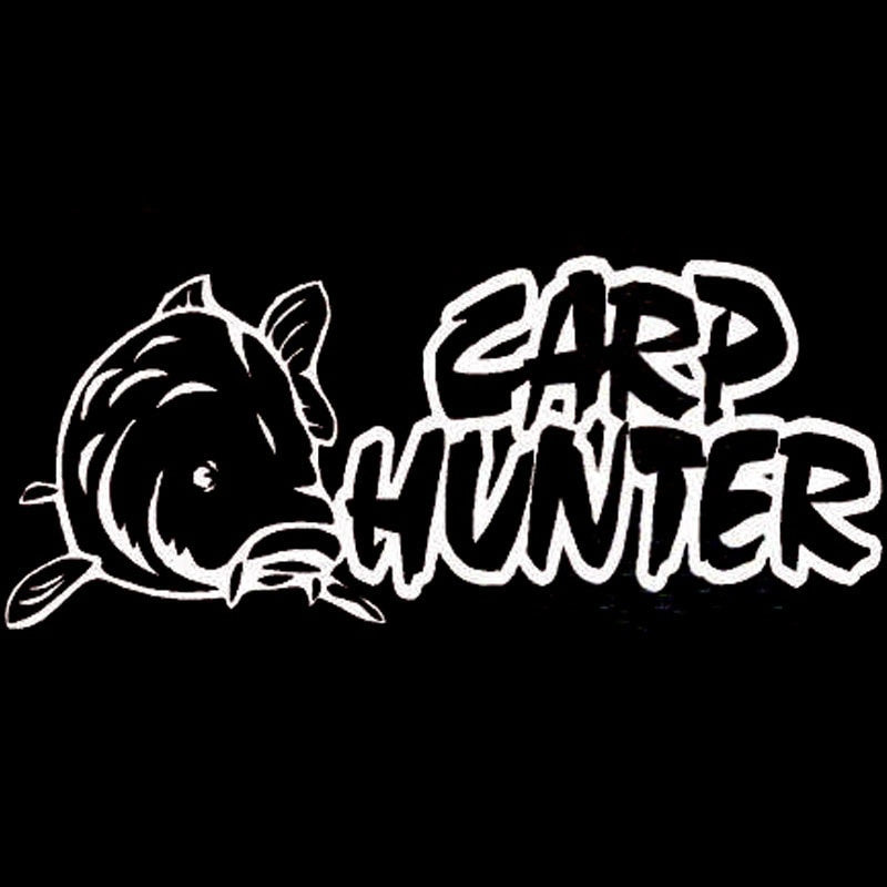 Fashion 16cm*6.5cm Car Styling Carp Hunter Fishing Vinyl Stickers Accessories C5-1694
