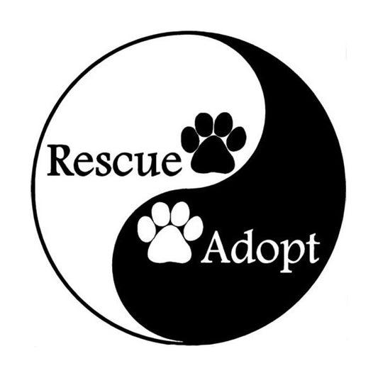 New Brand 15CM*15CM Car Styling Personality Yin And Yang Dog Paw Adopt Rescue Car Stickers C5-0036
