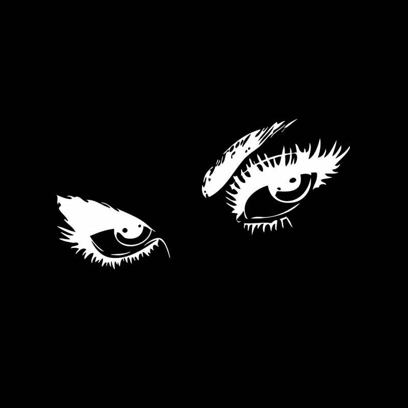 15.3*7.9CM Sexy Beautiful Gorgeous Eyes Car Sticker Black/Silver Vinyl Car Decal Popular  Style C20-0911