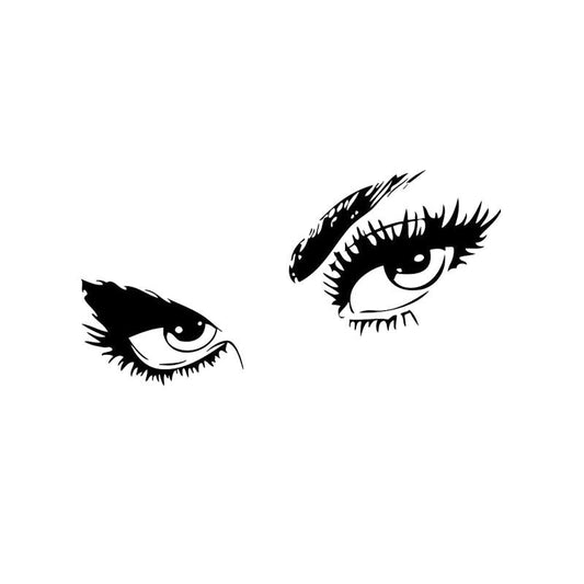 15.3*7.9CM Sexy Beautiful Gorgeous Eyes Car Sticker Black/Silver Vinyl Car Decal Popular  Style C20-0911
