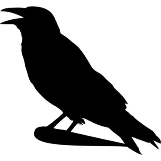 15.1X14CM Crow Bird On Tree Branch Fashion Vinyl Decals Car Sticker Car-styling Black Silver S6-2513