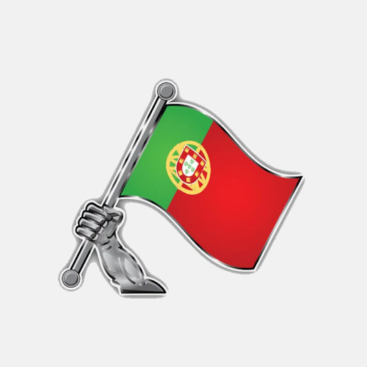 9.3CM*8CM  Creative Portugal Flag Hand Window Car Sticker Motorcycle Helmet Decal 6-3075