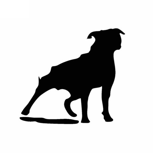 New Hot 14.7CM*13.3CM  Stafford Dog Breed Vinyl Car Sticker Bumper Decoration Black/Silver C2-3131