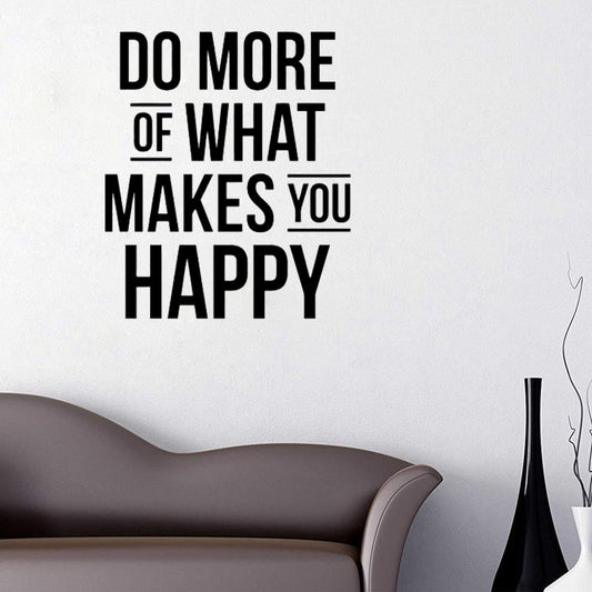 New Hot 48CM*56.1CM  Do What Happy Motivation Quote Livingroom Quote Art Decals  PVC Wall Sticker  W1-033