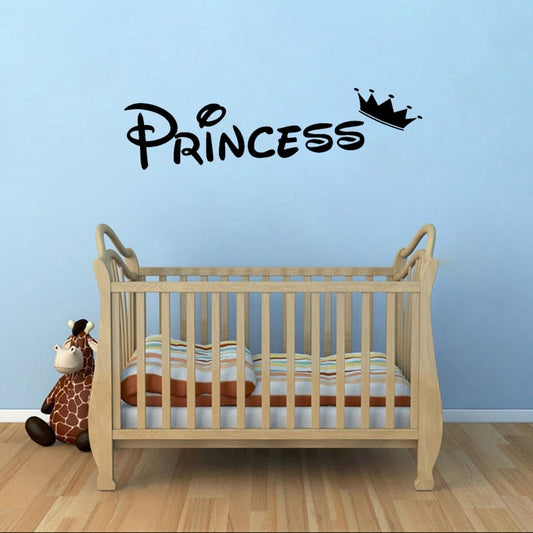 New Fashion 80CM*22CM Princess Crown Child's Wall Art Sticker Girl's Room PVC Wall Sticker  W1-038