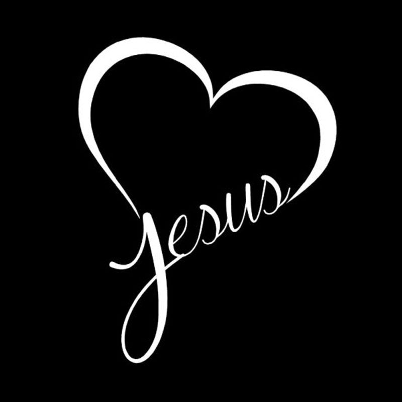 11.5CM*14.5CM Personality Love Jesus Christian Vinyl Decal Accessories C5-0539