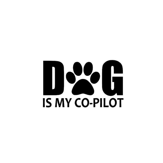 Hot 17CM*10.2CM DOG IS MY CO-PILOT Decal  Vinyl Car Sticker Dog On Board Puppy Black/Silver C10-00763