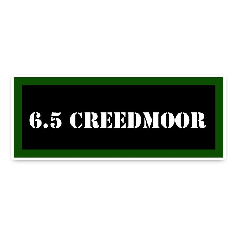 12.4CM*4.7CM 6.5 Creedmoor Ammo Fashion Car-styling Car Sticker Decal Waterproof 5-0087