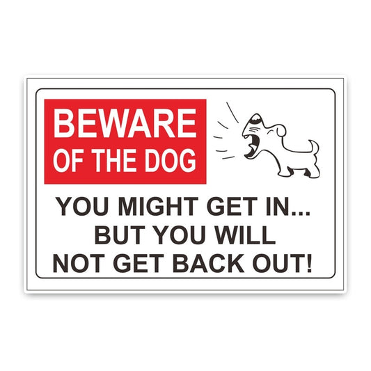 15*10.1CM BEWARE OF THE DOG JOKE Car Decoration Bumper Car Sticker C1-4676