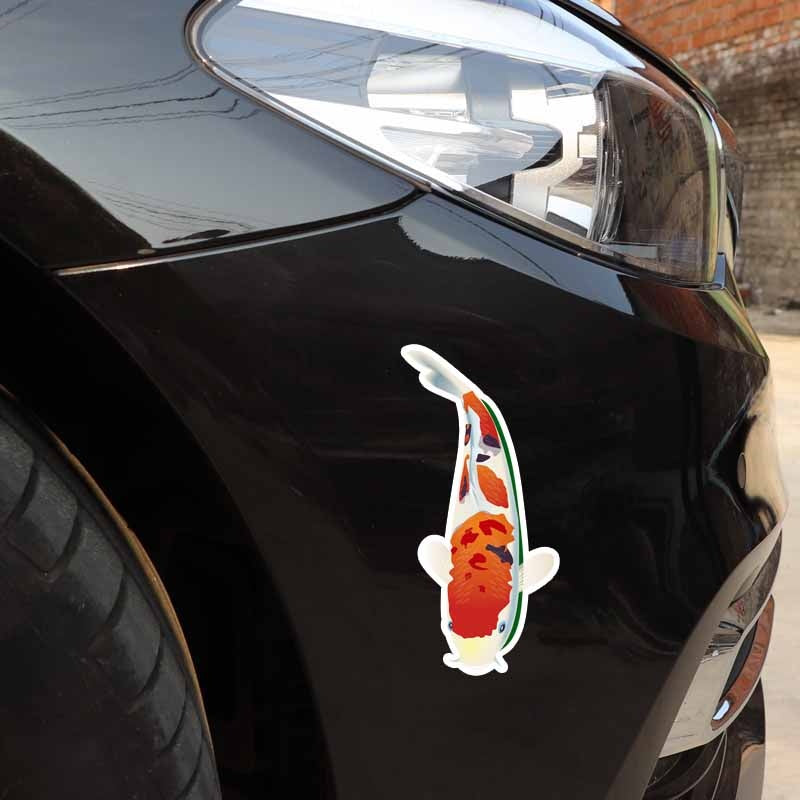 7CM*15.2CM Fashion  Animal Koi  Car Sticker Decal Car Exterior Accessories 5-0174