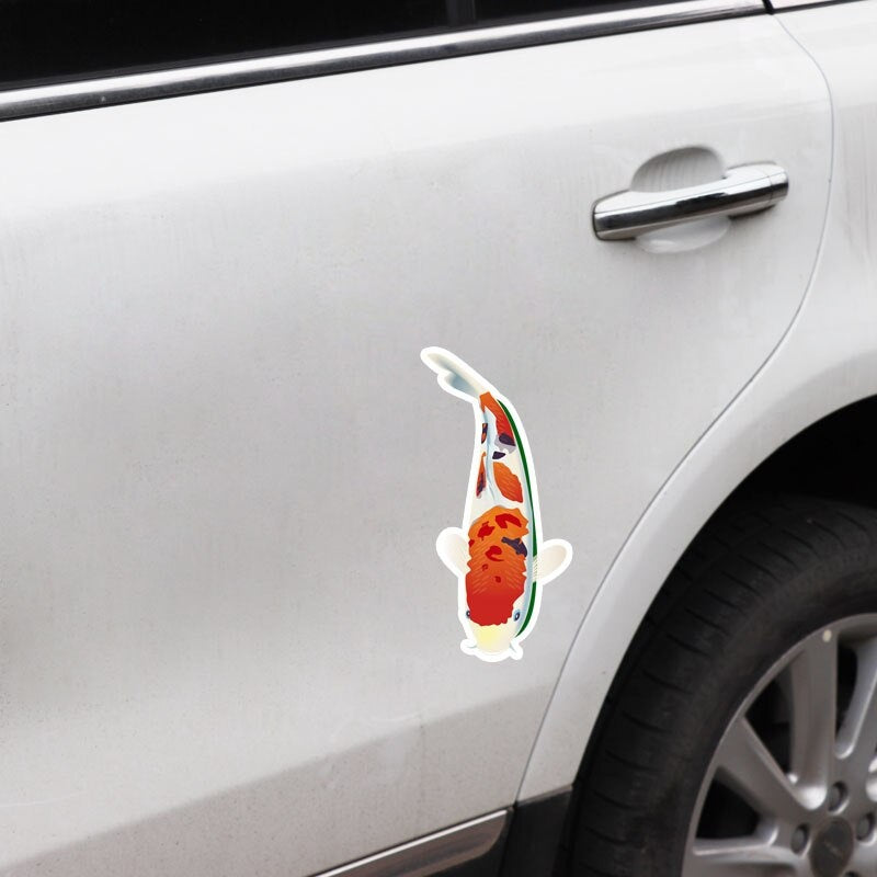7CM*15.2CM Fashion  Animal Koi  Car Sticker Decal Car Exterior Accessories 5-0174