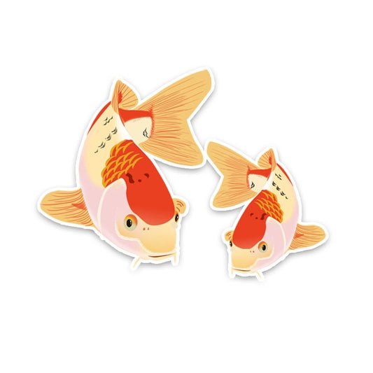 17CM*12.1CM Fashion Koi Red Fish Biology  Decal Car Sticker Accessories 5-0257