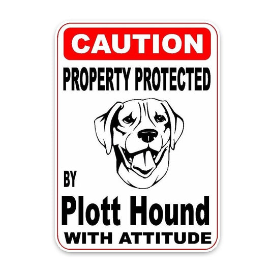 10*14.2CM Property Protected By Plott Hound Dog The Tail Of The Car  Car Sticker C1-4757