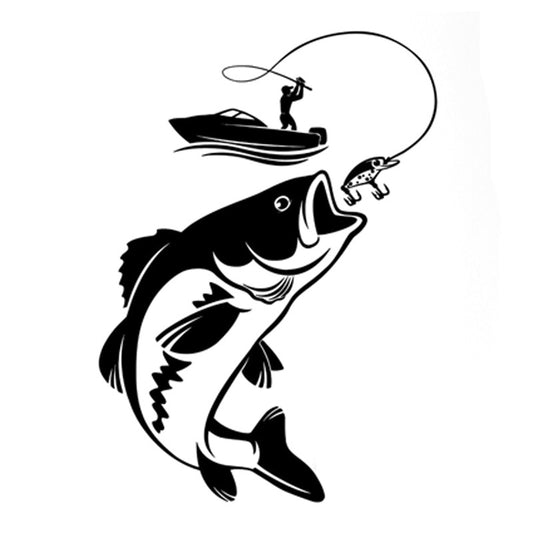 2020 NEW 12.3CM*17.1CM Interesting Fishing Fisherman Hobby Fish Boat Car Stickers Vinyl Decal S9-0720