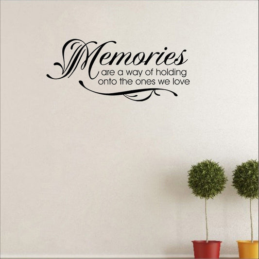 Fashion 78.7CM*34.3CM Memories Love Wall Lettering  Decor PVC Removeable  Wall Stickers  W1-110