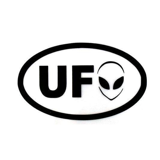 New Fashion 16.1cm*9.7cm Cartoon Funny Alien UFO Vinyl Decal Car Stickers Car-styling Black/Silver C5-3004