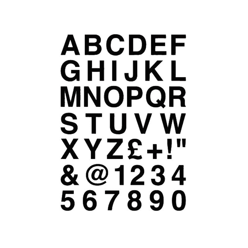 Hot 16.2*23CM ALPHABET LETTERS & NUMBERS Personalized Custom Car Sticker Classic Vinyl Car Body Decals Black/Silver C9-0089