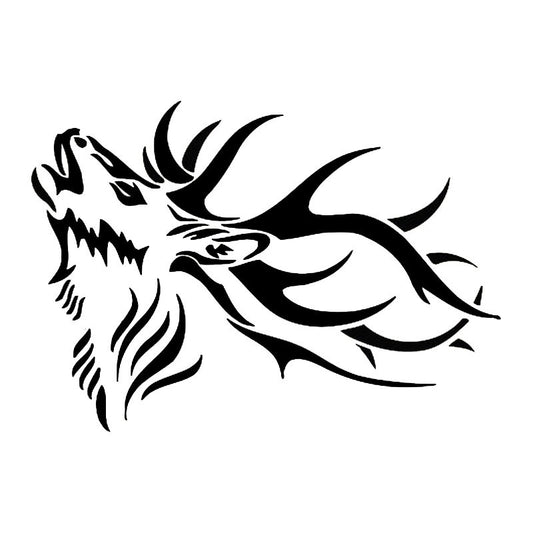 15.2*10.8CM Adult Male Deer Vinyl Car Styling Animal Cool Vinyl Outdoor Hunting Car Sticker Black/Silver C9-1844