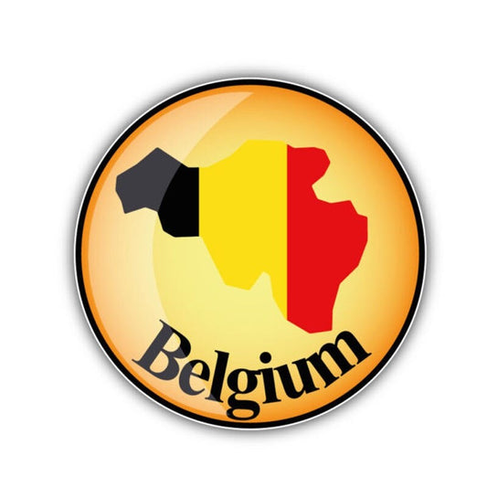 13.5CM*13.5CM Belgium Map Flag Funny Body Car Sticker Decal 6-1334