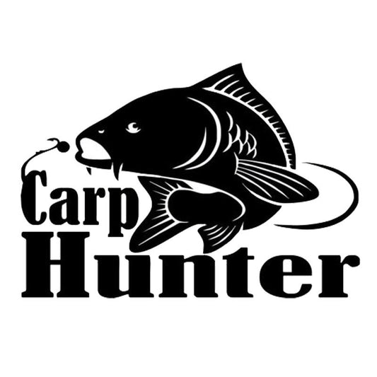 Hot 14.3cm*10cm Carp Hunter Vinyl Car Styling Fishing Window Decal Sticker C5-1762