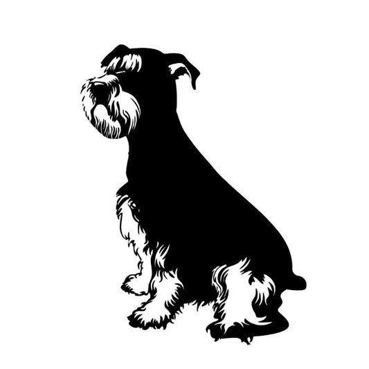 Fashion 10CM*13CM Schnauzer Dog Art Decor Vinyl Car Decal Stickers Black/Silver C10-00283
