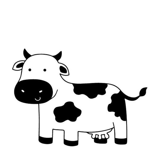 New Brand 15.4CM*11.1CM Cow Pattern Car Sticker Car Trunk Accessories Decor Vinyl Decal Black/Silver C4-2630