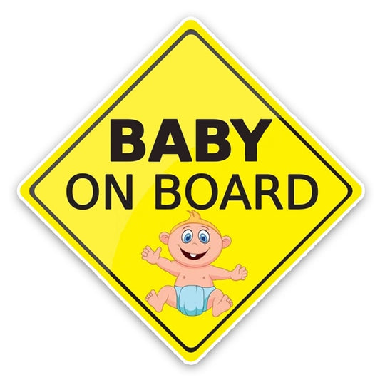 14.2*14.2CM Cartoon Interesting Car Sticker High Quality Graphic BABY ON BOARD Decoration Warning C1-5558