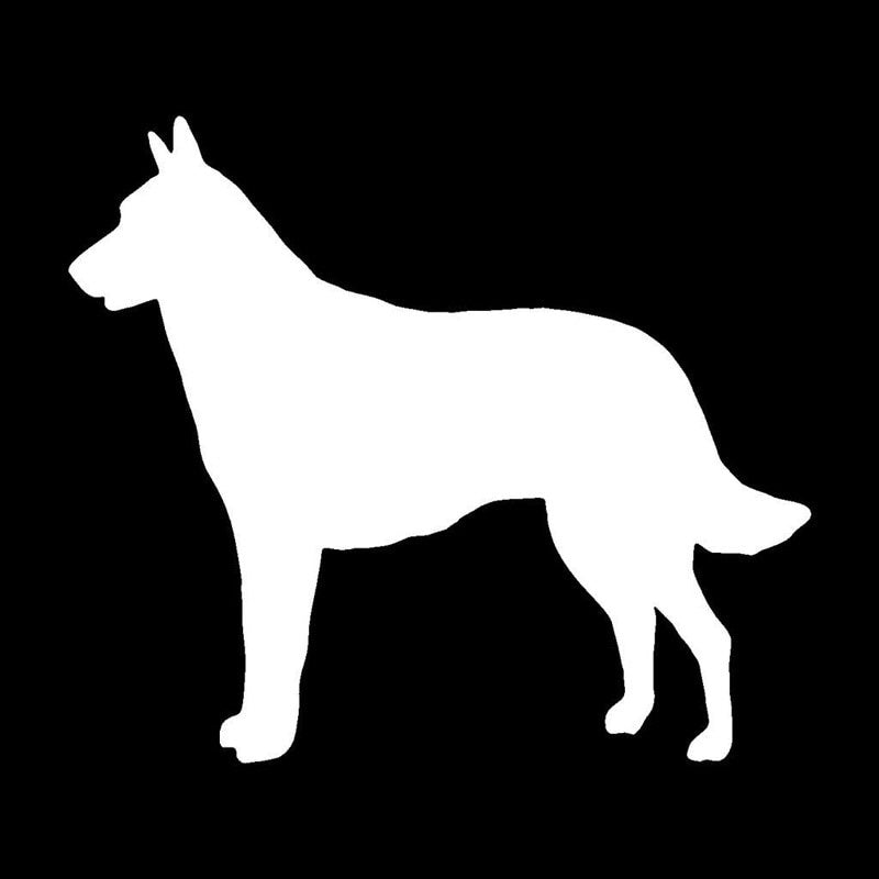 Hot 14.7*12.7CM Belgian Malinois Dog Car Window Decorative Stickers Lovely Animal Decal Accessories C6-0942