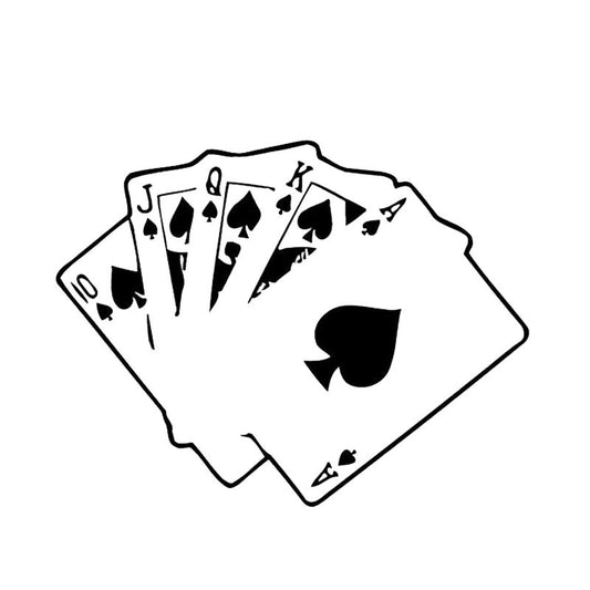 New Hot 16.9*13CM Lovely Car Sticker Casino Poker High Quality Decoration Graphic Vinyl C12-0061