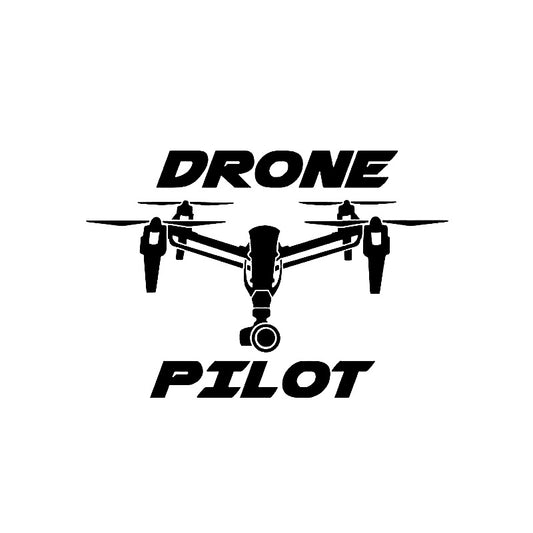 14.5CM*10CM DRONE PILOT UAV Car Sticker Vinyl Decal Black/Silver C3-0183