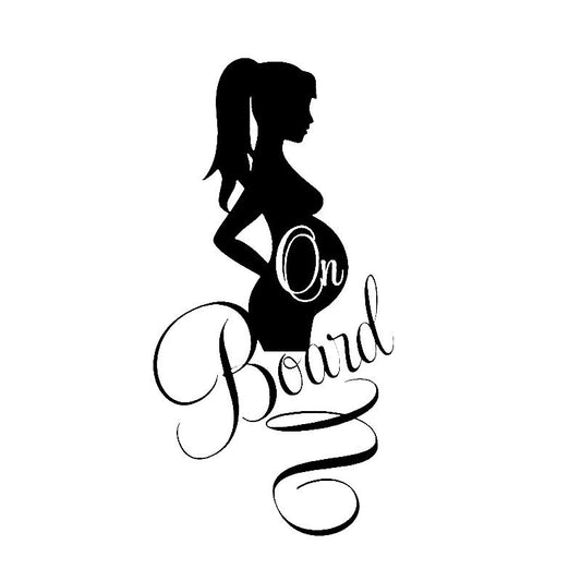20.3cm*10.1cm PREGNANT On Board Creative Funny  Car Stickers C5-2038