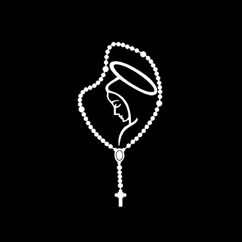 Hot 8.3CM*17.8CM Pearl Jesus Vinyl Car Motorcycle Stickers Decal Black/Silver C13-000303