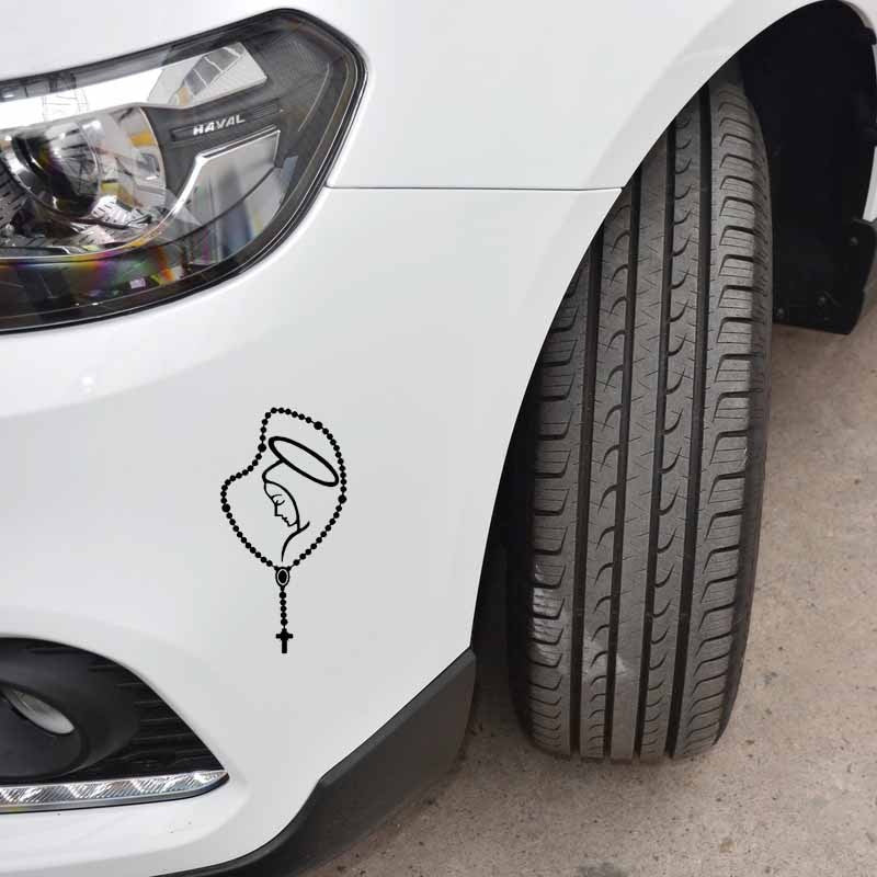 Hot 8.3CM*17.8CM Pearl Jesus Vinyl Car Motorcycle Stickers Decal Black/Silver C13-000303